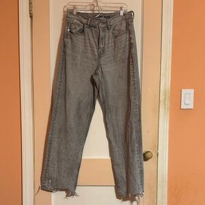 American Eagle Women's Super High Rise Baggy Straight Leg Jeans